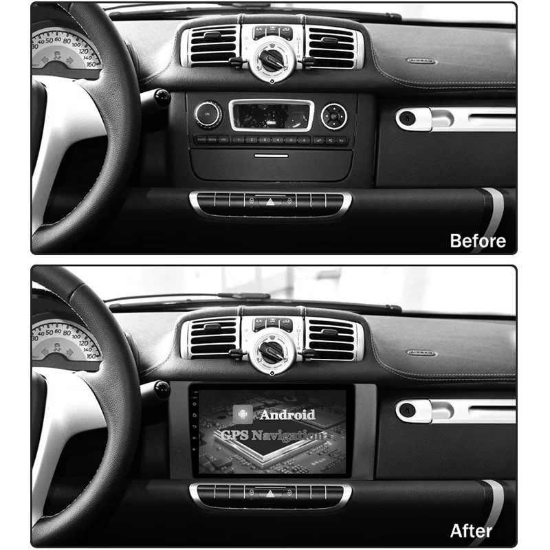 Автомагнитола 2 + 32 ГБ Android 10 0 стереопроигрыватель 2.5D IPS для Benz Smart 2011 2012 2013 2014 2015