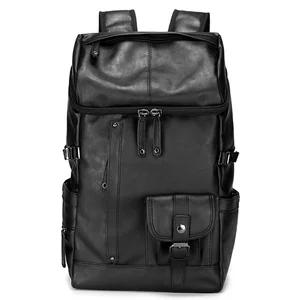 Men Travel Laptop Super Soft Leather Backpack Big Multi Pocket Student
Schoolbag Waterproof Traveling Business Back Pack for Men