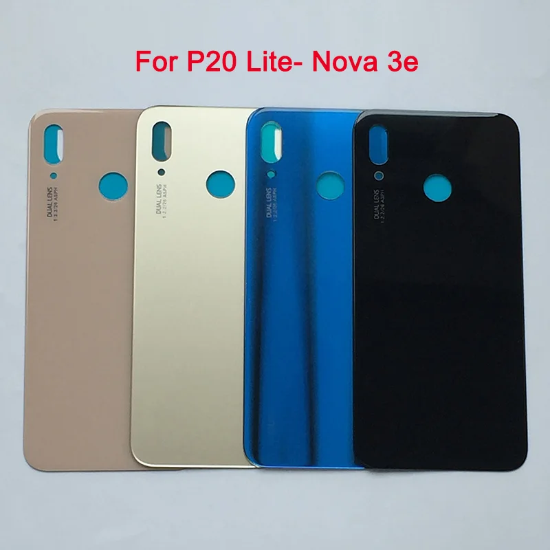 Задняя крышка батарейного отсека для Huawei P20 Lite / Nova 3e стеклянная с объективом