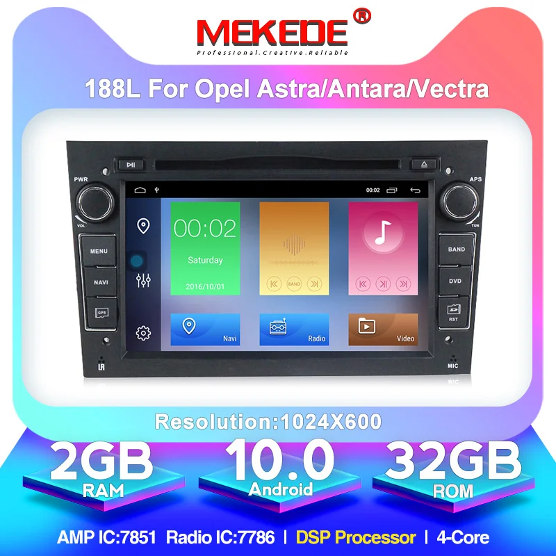 MEKEDE 2 Din + 32G Android 10 автомобильный DVD GPS для Opel Vauxhall Astra Meriva Vectra Antara Zafira Corsa Agila 7 &quotGPS