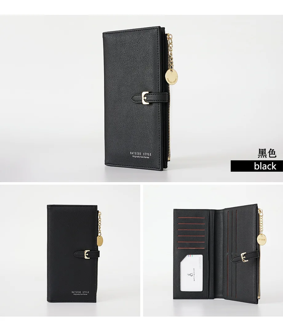 Ladies long Wallet Fashion Designer Money+Phone+Coin+Card Big Women Wallets With Zipper Pocket Cute Clutch Female Purses