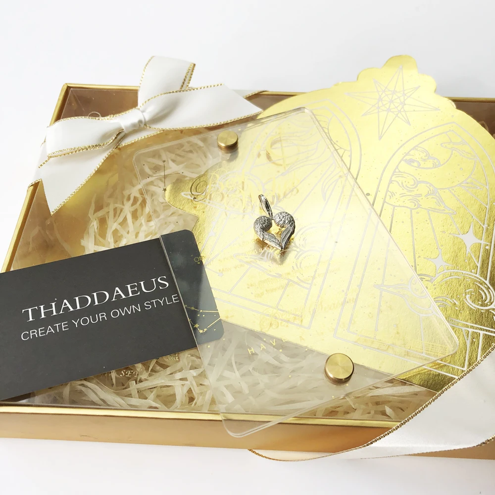 

925 Sterling Silver Angel Wings Heart Charm Pendants fit Bracelet Necklace Fashion Gift for Jewelry Accessories Making Findings