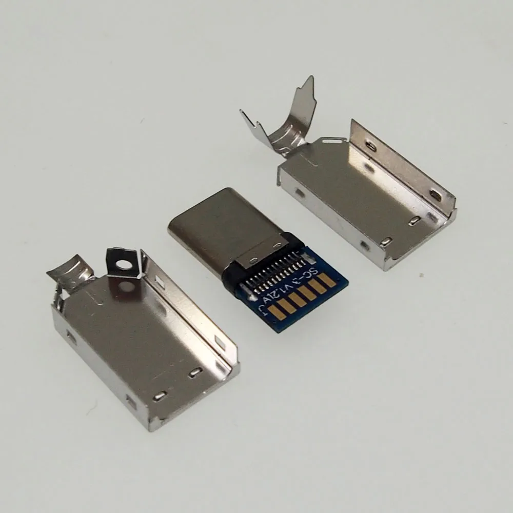 10 шт./Набор &quotсделай сам&quot Тип USB C Male вилка сварочная проволока разъем с