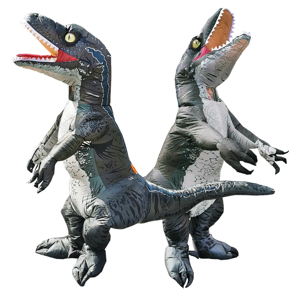 Надувной костюм тирекса динозавра для взрослых косплей Хэллоуина карнавальный