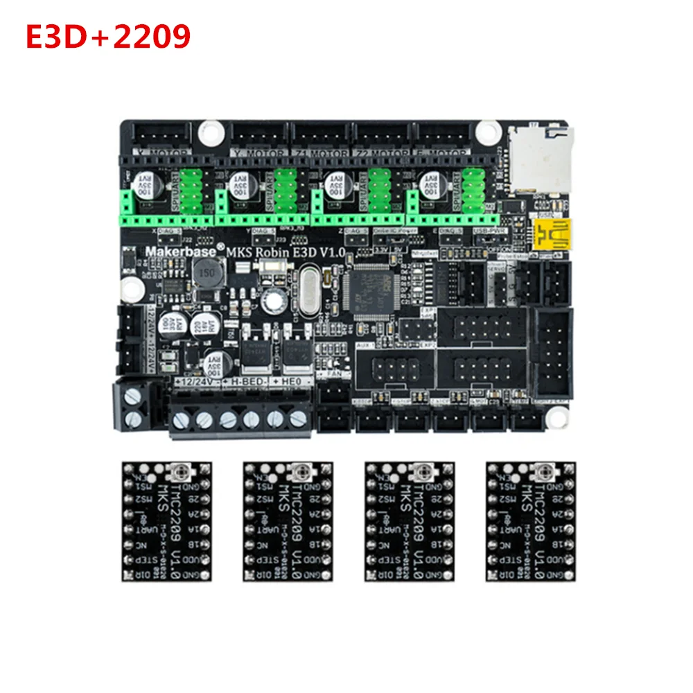 MKS Robin E3D motherboard Creality Ender 3 CR-10 upgrade parts 3D printer 32 bit control plate UART TMC2209 TMC2208 driver | Компьютеры и