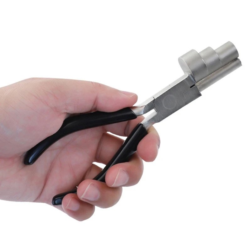 

B2RB 6 Inches Round Nose Pliers with Flat Mouth 1 Set DIY Jewelry Tool DIY Plier Carbon Steel Looping Forming Plier