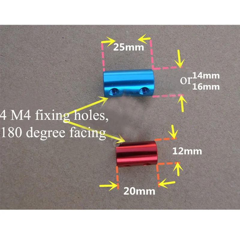 10 шт раскрашенный 36 размеров доступный металлический приводной вал соединитель