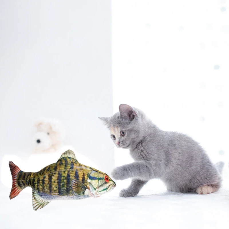 

30CM Electronic Pet Cat Toy Electric USB Charging Simulation Fish Toys For Dog Cat Chewing Playing Biting Supplies