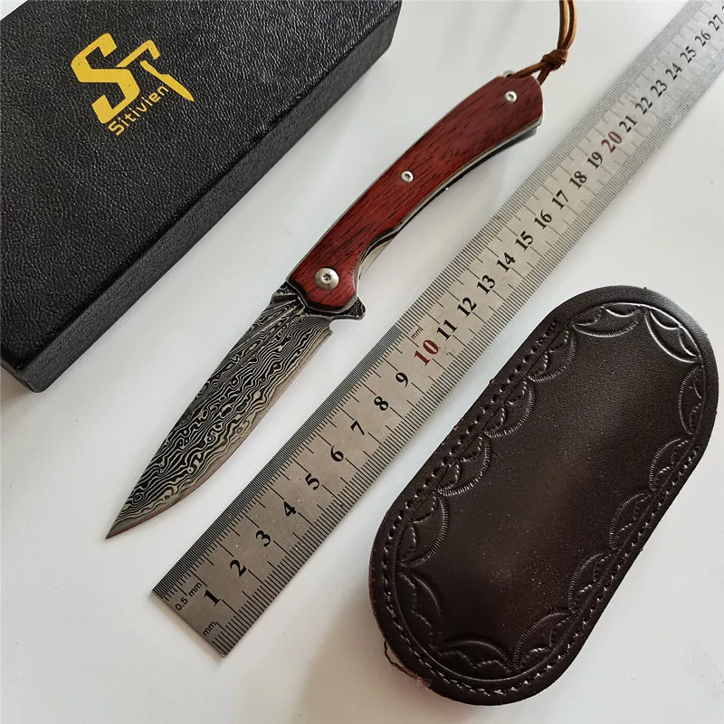 Складной нож Eafengrow sitive ST226/223 VG10 дамасское лезвие карманный для выживания охоты