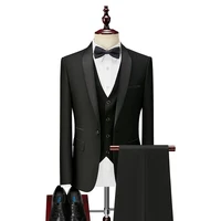 men suits 3 pieces jacket pant vest business uniform office suit wedding groom tuexdo slim fit casual formal asian size mens set