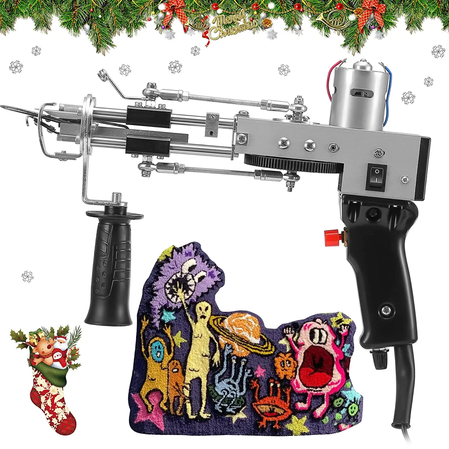 Черный Электрический ковер Tufting пистолет Ткачество машина срезанная петля ворс