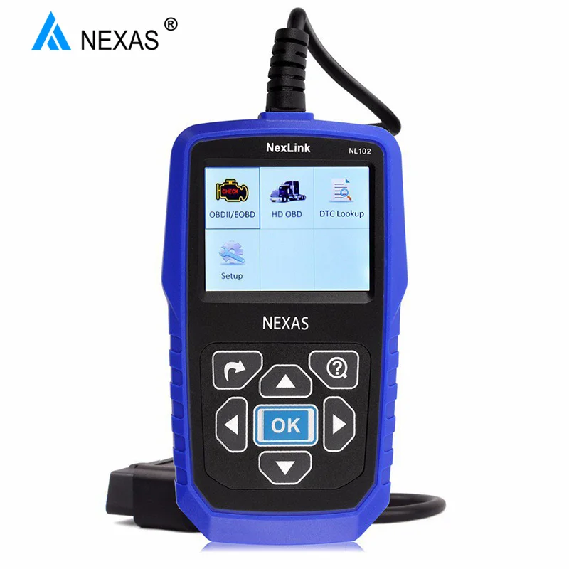 NEXAS NL101 OBD2 сканер автомобильный считыватель кода двигателя тестер батареи