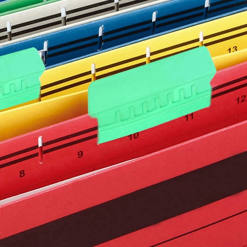 

180 Sets File Document Tabs 2 Inch Hanging Folder Tabs and Multicolor Inserts for Quick Identification of Hanging Files