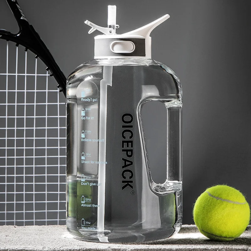 Спортивная бутылка для воды дорожная портативная с соломинкой вместительный