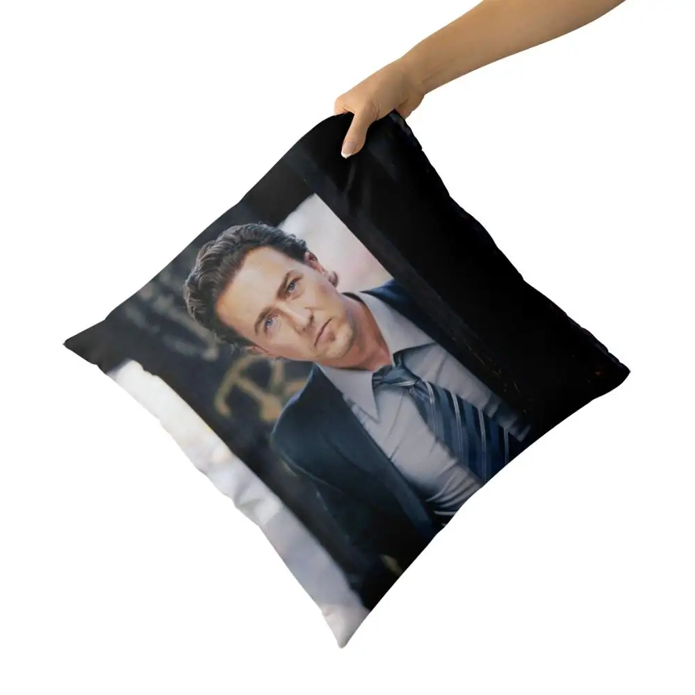 Эдвард Нортон хлопчатобумажные парусиновые наволочки на заказ для диванных