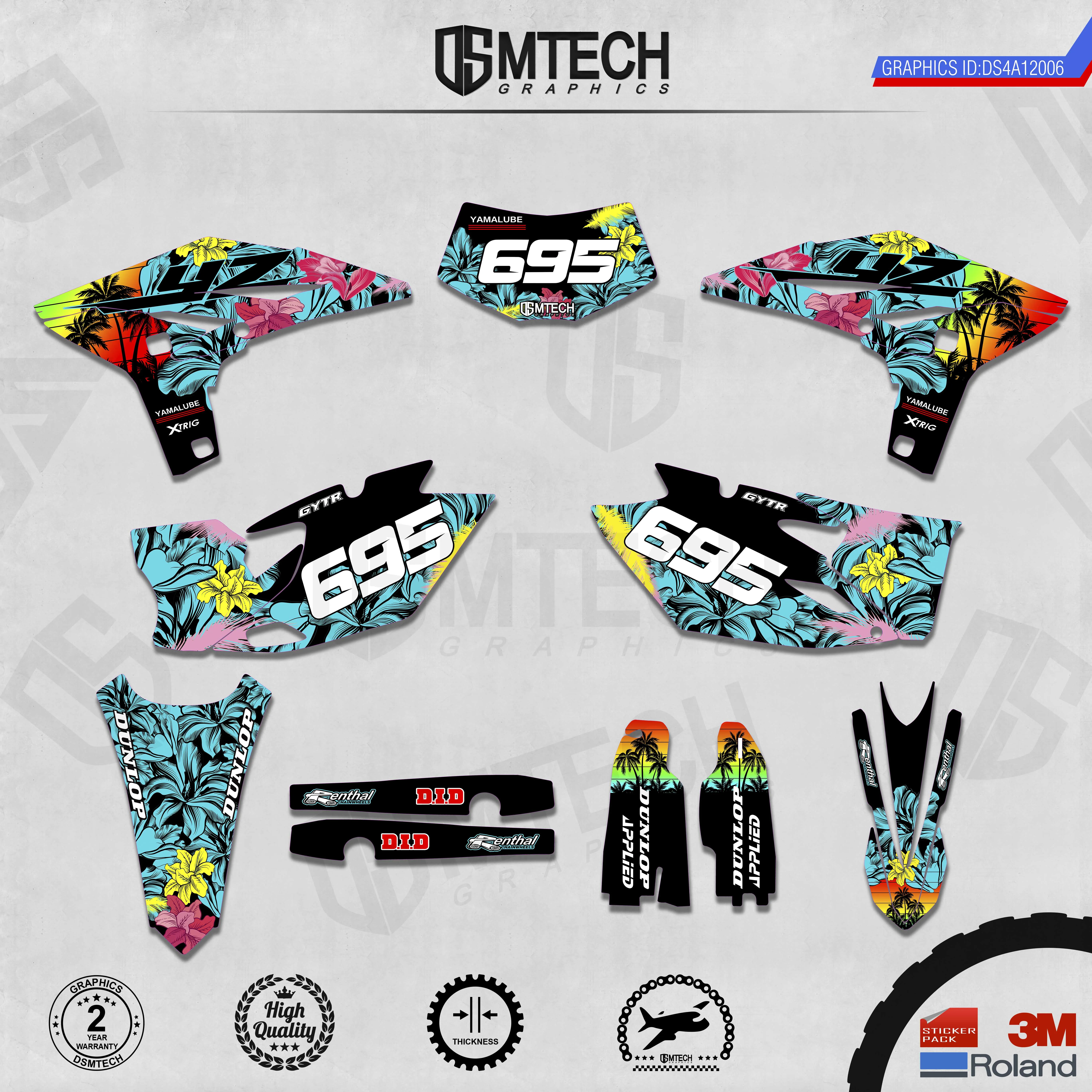 DSMTECH Customized Team Graphics Backgrounds Decals 3M Custom Stickers For  WRF450 Two Stroke 2012-2015  006