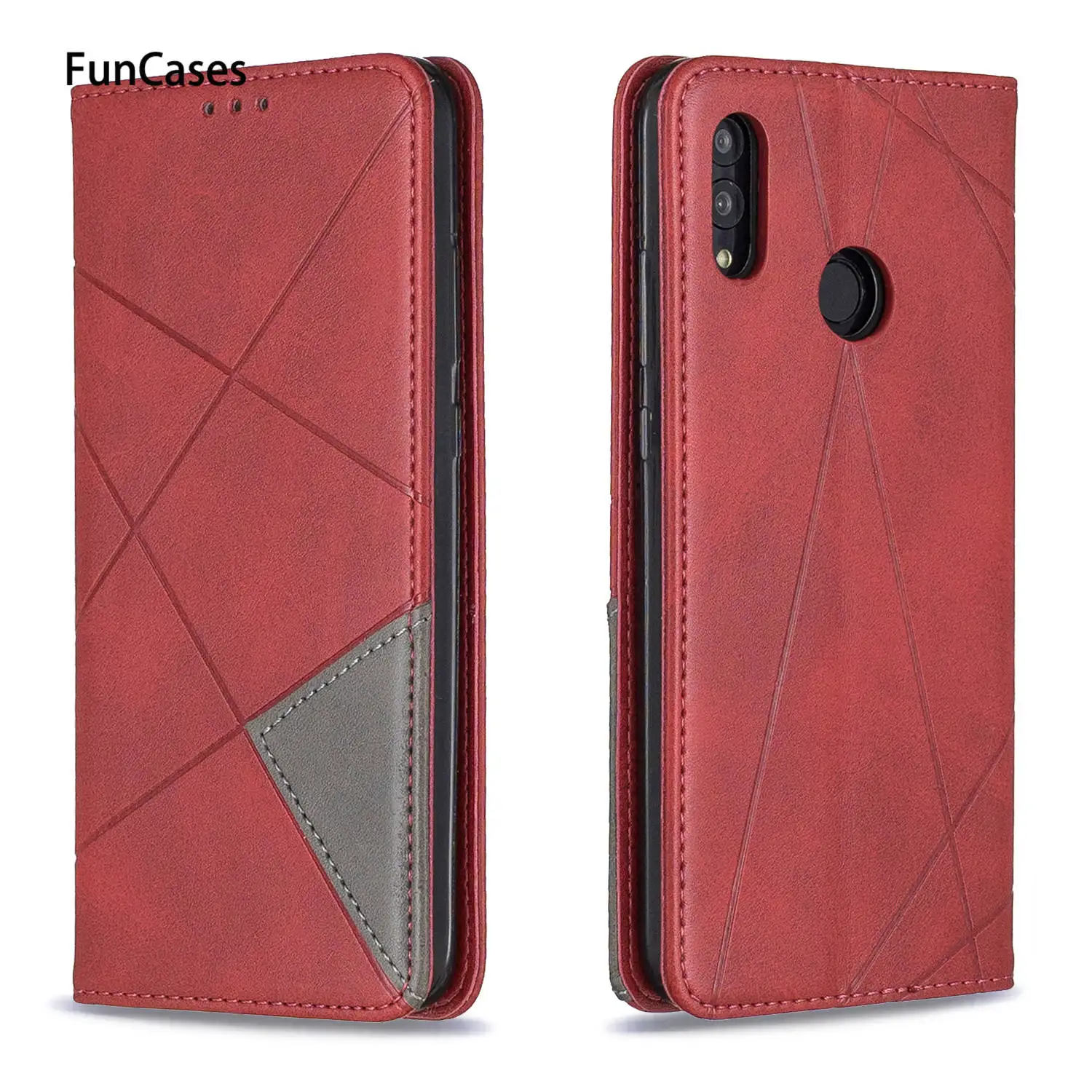 Флип чехол из искусственной кожи флип бумажник для сотового телефона huawei P Smart 2019