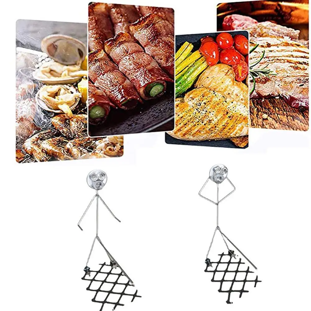 

Hot Dog Cookware Metal Art Barbecue Grill Rack For Vegetables Tools Roaster Outdoor Roaster Cooker BB Seafood Skewer Picnic V8I7