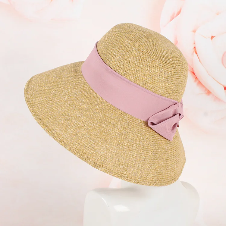 

54-56cm 56-58cm 58-60cm Lady Summer Big Size Fedora Hat Small Head Women Beach Wide Brim Straw Hat Travelling Foldable Sun Hats