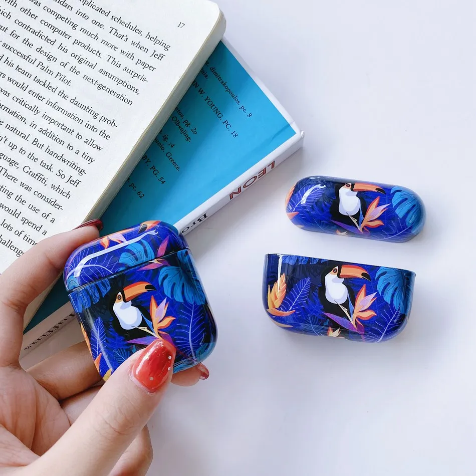 Чехол для наушников Airpods 2 роскошный мраморный Твердый чехол защитный аксессуары