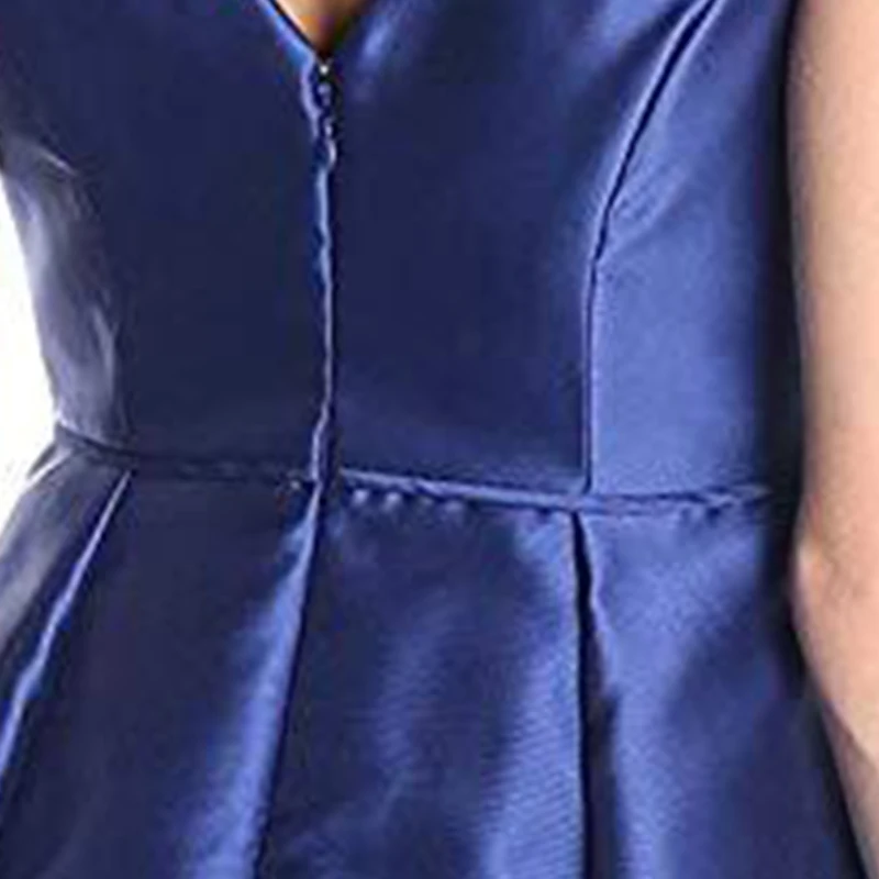 

Cazdzy Satin Short Evening Dress Sleeveless Bead Nail Prom Dress Sexy Elegant Robe De Soiree For Prom And Wedding Party