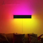 Современный светодиодный настенный светильник RGB, украшение для гостиной и помещений, красочные прикроватные Настенные светильники для спальни, освещение для столовой с регулируемой яркостью