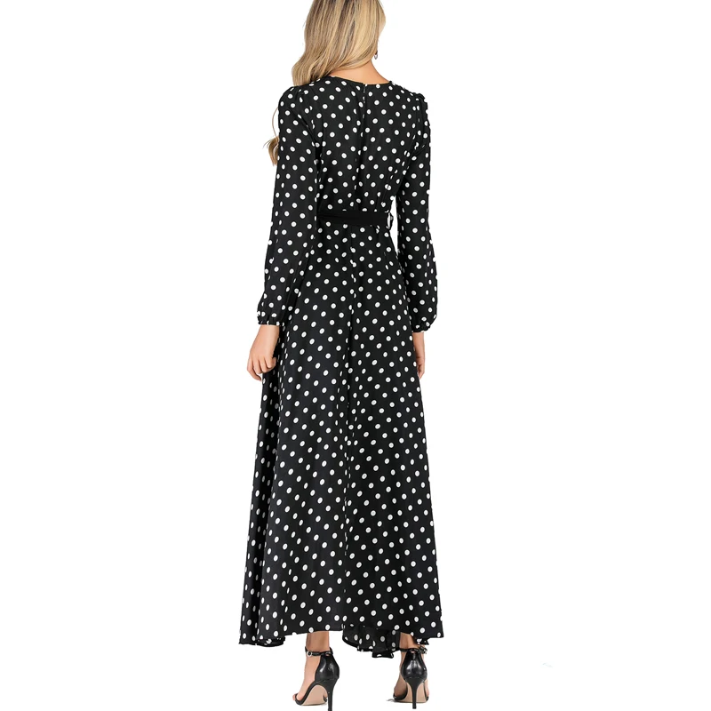MISSJOY/элегантные женские платья abaya Dots 2019 Новые мусульманские Турецкая