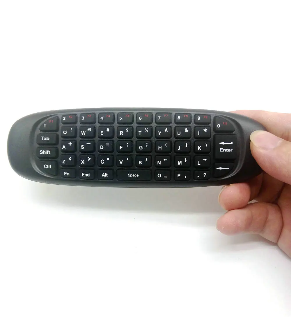 Tikigogo C120 2,4G гироскоп воздушная мышь мини беспроводная клавиатура Русский Арабский Английский для Android Smart tv Box PC Пульт дистанционного управления