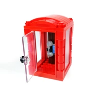 moc small particle accessories diy building blocks toys telephone booth model educational compatible assemble bricks kids gift
