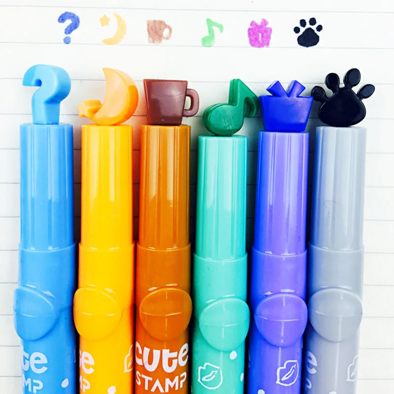 1 шт. милый маркер с печатью в виде сердца маркеры для рисования игрушки офиса