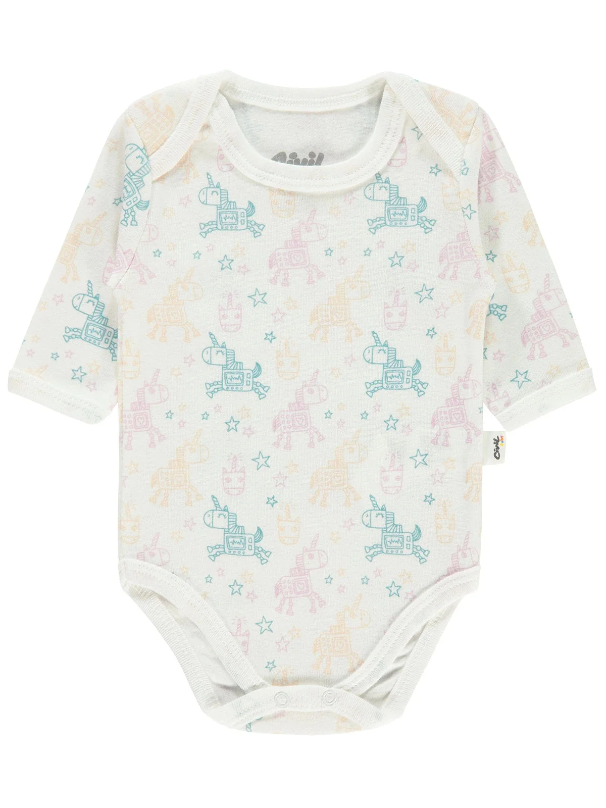 

Baby Baby Girl 3-Snap Button Badi 0-24 Months Ecru