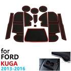 Противоскользящий резиновый коврик для подставки под стаканы для Ford KUGA Escape MK2, предварительная подтяжка лица 2013  2016 2014 2015, аксессуары, коврик для телефона