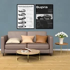 Плакат на стену Toyota Supra Evolution, плакат JDM подарок для мужчины, подарок для парня автомобиля, любителей автомобиля, любителей автомобилей, подарок для парня