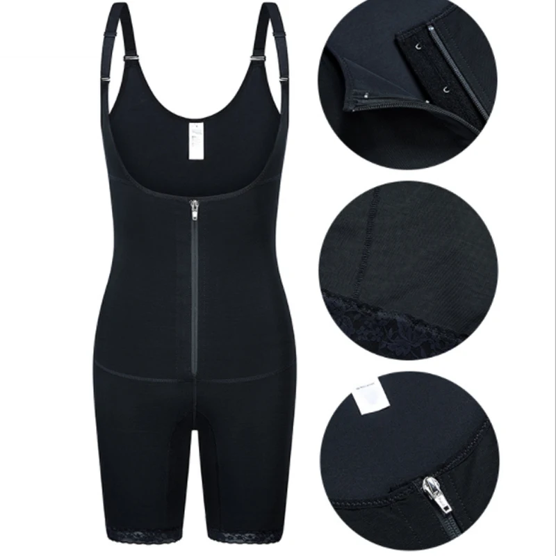 Shapewear Mid-Thigh Bodysuit Shaper with Skims Butt Lifter Powernet colombian hourglass girdle bbl post op surgery supplies