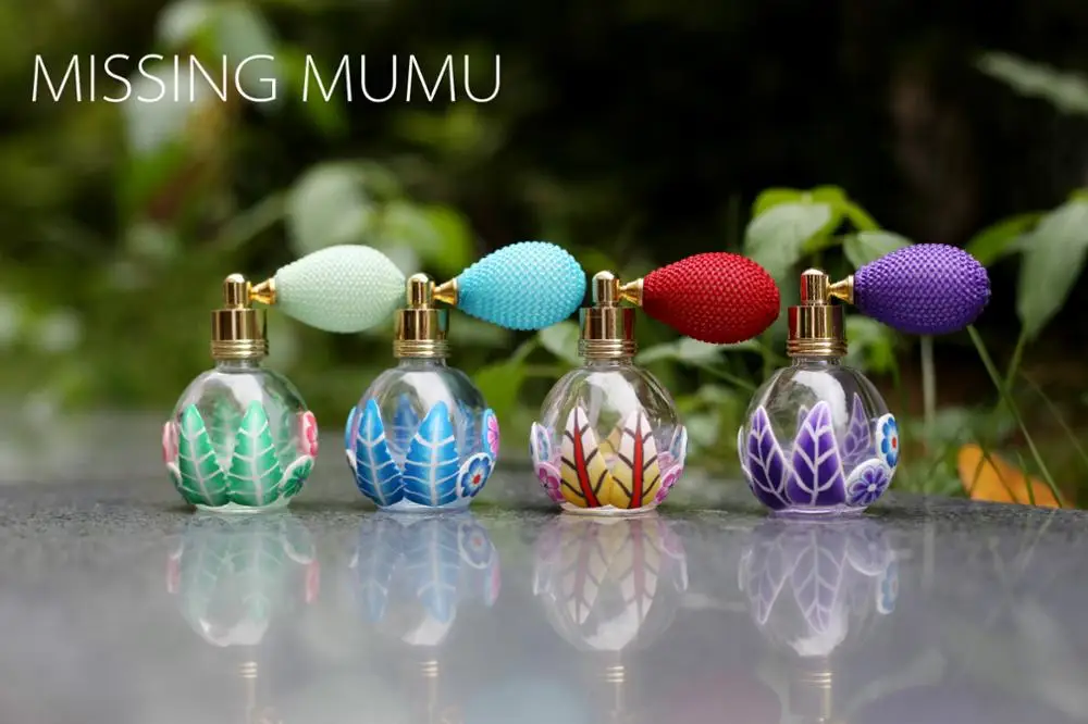 

13ML Polymer Clay Glass Empty Bottle Air Bag Perfume Spray New Ball Bottle 100PCS/LOT