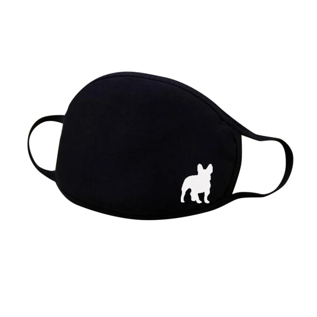 Универсальная черная маска для лица с принтом собаки Пылезащитная дышащая из