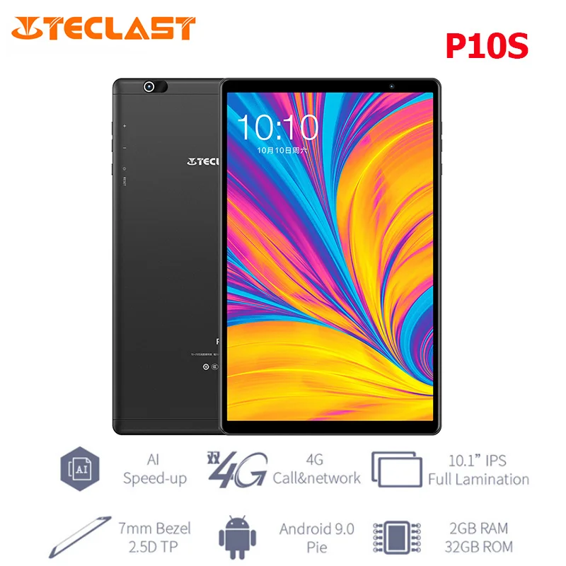 Teclast P10S 10 1 ''ips экран 4G Phablet Android 9 0 Spreadtrum SC9863A Восьмиядерный 2 ГБ + 32 телефонный