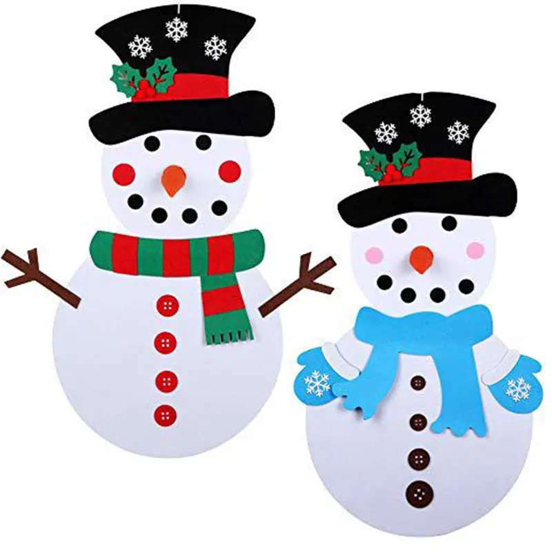 Рождественский войлочный снеговик DIY рождественский подарок для детей подвесные