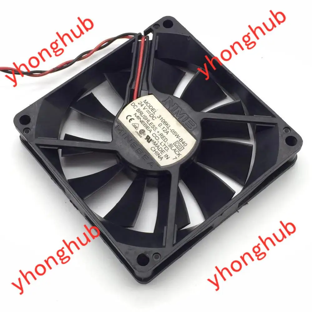 NMB MAT 3106KL 05W B40 C03 DC 24V 0.12A 2 проводной 80x80x15 мм Сервер вентилятор охлаждения|square fan|server