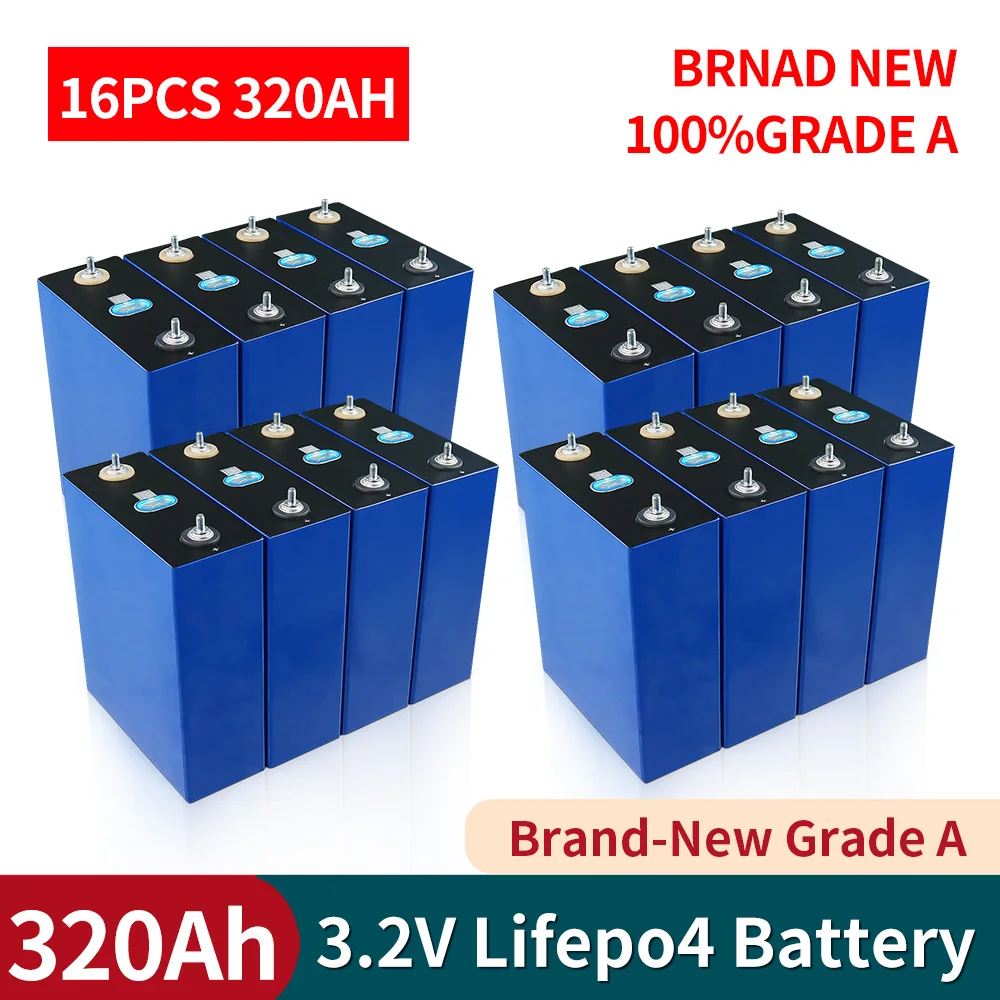 

Новый Lifepo4 16 шт. 310AH сотовый 320Ah 3,2 V 280AH Перезаряжаемые 12v Батарея пакет 105AH 120AH 24v 200AH Gread для RV UPS без оплаты ввозной пошлины