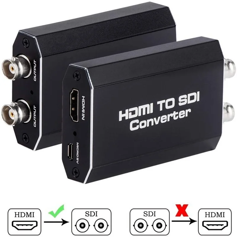 

HD To 3G-SDI/HD 1080p Converter HD/SDI Embedded Audio Converter with Data Cable SDI To HD/HD To SDI