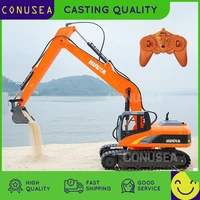 huina 551 114 scale alloy professional long arm rc excavator crawler truck remote control car engineering vehicle toy boy
