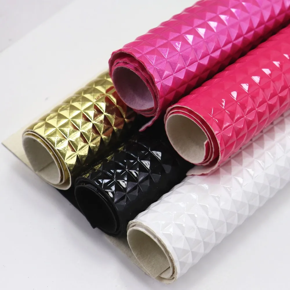 Ткань из искусственной кожи черного золота с алмазной текстурой A4 лист 21x30 см для