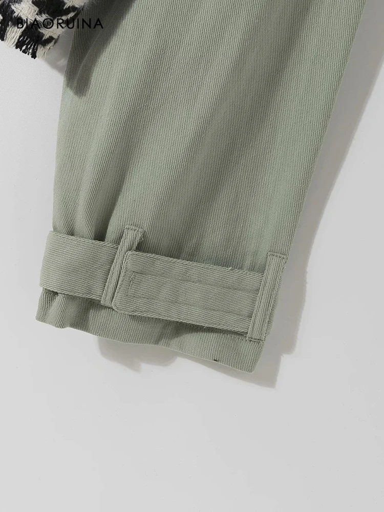 Женская твидовая куртка BIAORUINA в стиле пэчворк с ласточкой модная короткая