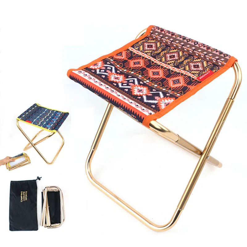 Складное алюминиевое кресло с принтом ультрасветильник портативный стул для