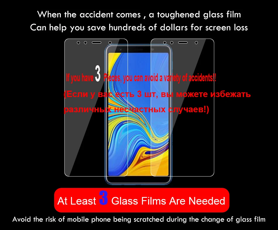 3-1 шт./лот закаленное Стекло для samsung Galaxy J4 Plus J6 J8 A6 A8 A7 Экран протектор для samsung A5 A3 A7 Стекло пленка