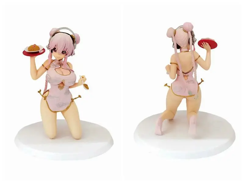 

Anime Super Sonico Cheongsam Kneeling Position Beautiful Girl Model Boxed 18cm Figure
