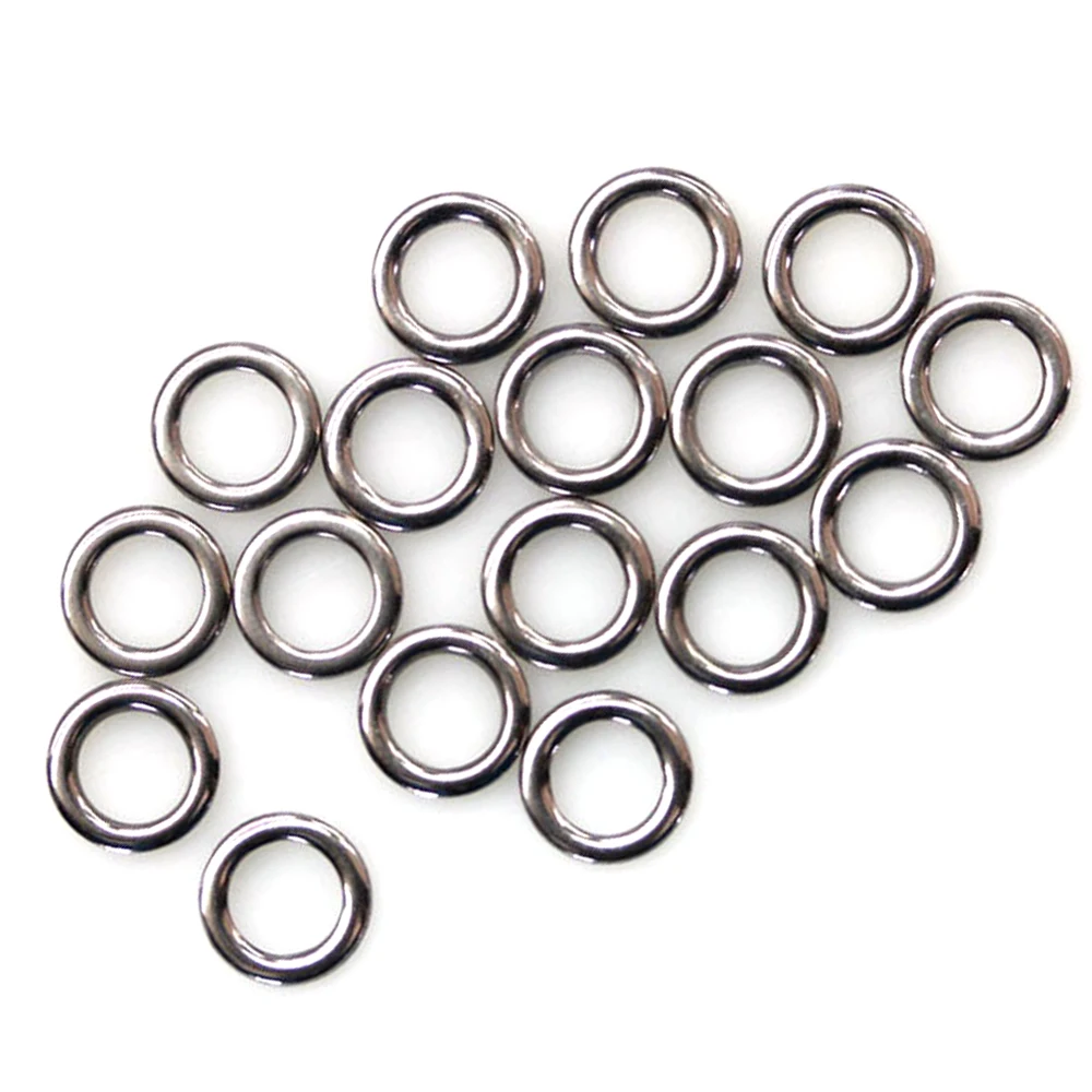 100 шт. Нержавеющая сталь Твердые кольца для рыбалки в соленых водах помощник крюк