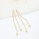 4 шт. 75 мм комплектующие для самостоятельного изготовления сережек 14 к позолоченные латунные цепочки с кисточками аксессуары для сережек