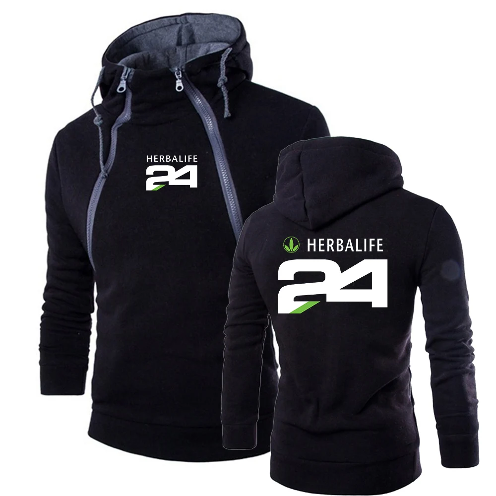 

2021 New Mens Herbalife 24 Logo Leisure Pullover Hoodies Brand Hooded Classic Tracksuit Warm Slim Tops Sweatshirts
